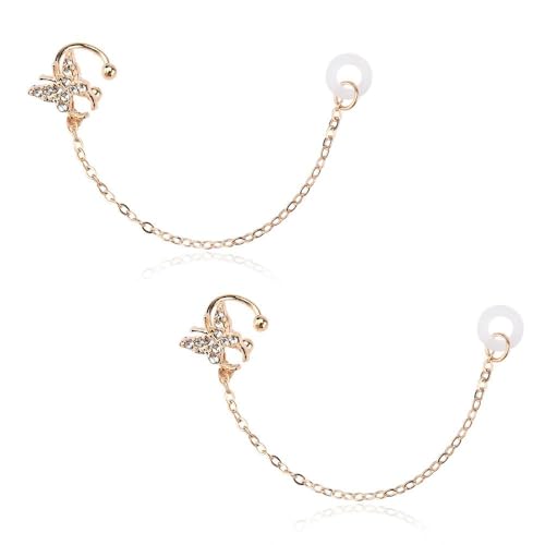 Earring Anti-Loss Straps Chains for Wireless Earbuds Gold...