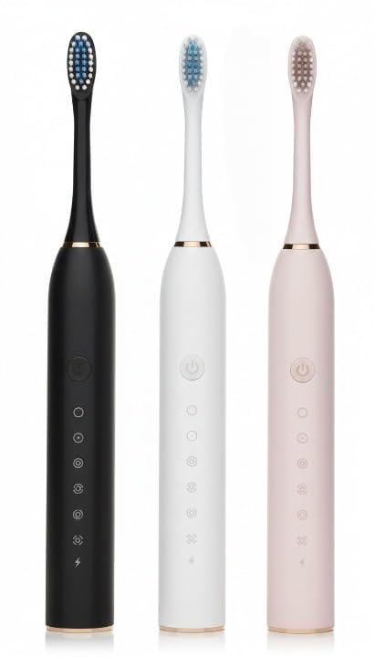 USB Rechargeable Electric Toothbrush for Adults with Ultrasonic Sonic Technology, Waterproof Design, Smart Timer (Pack of 3)-image-7