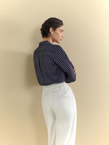 Image of FableStreet Women Shirts | Comfort Fit Spread Collar | Premium Satin Fabric for Formal, Business Casual