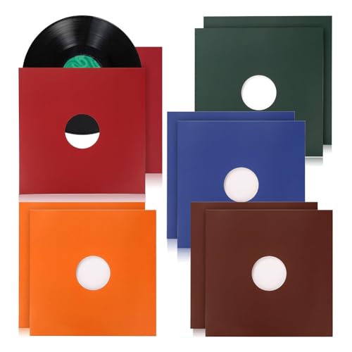 Zhdbchyuu 10PCS 12in Multicolor Vinyl Record Jackets 350gsm Matte Paper Cardboard Covers for LP Protection – vue 6