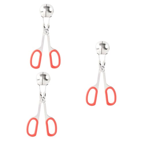 DECHOUS 3 Pezzi Di Piccole Pinze Per Polpette Pinze Antiaderenti Forbici Da Cucina Stampo Per Torta Ghiaccio Riso Forma Colore Casuale