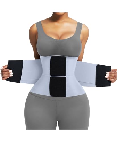 Image of FeelinGirl Waist Trainer Belt Waist Cincher Trimmer Ab Belt Tummy Control Body Shaper with Triple Wrap Women and Men
