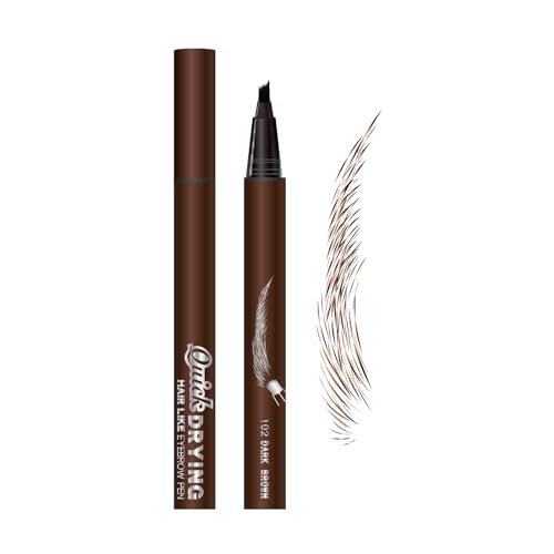 Lapiz Cejas con Punta de 4 Tenedores, duran todo el día, a Prueba de Manchas y Duradero, Maquillaje Resistente al Agua, Maquillaje para cejas que Crea Trazos que Imitan el Vello-02