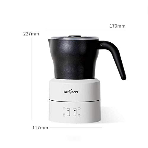 QINGQING Der Neue automatische Milchaufschäumer,250 ml große Kapazität,Flüssigkeitsheizung,Glas/Edelstahl,praktisch und… – Bild 3