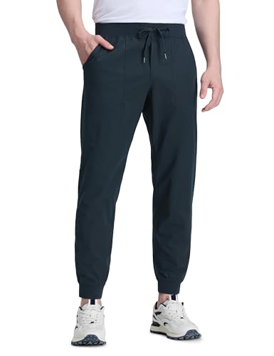 CRZ YOGA All Day Comfy Pull-On Golf Joggers for Men 28" - Quick Dry Lightweight Work Casual Pants with Pockets True Navy Medium