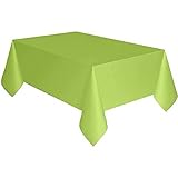 Green Table Covers/Tablecloths/Table Cloths, Plastic Rectangular (4, Neon Green)