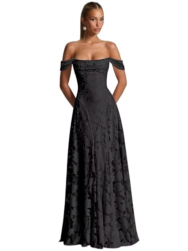 Womens Cowl Neck Bridesmaid Dresses Lace Off Shoulder Pleated Floral Long A Line Formal Dress