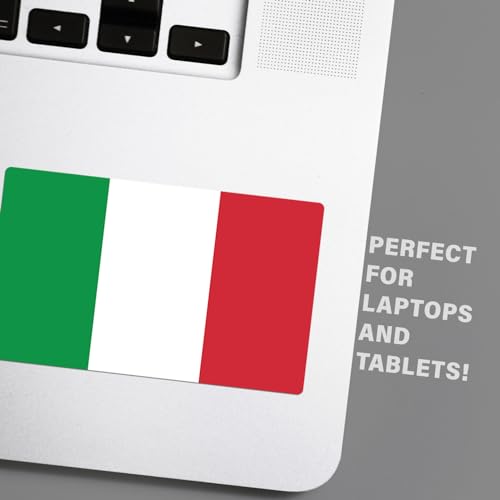 Image of World Country Flag Decal Stickers - Two Pack - for Cars Windows Bumpers Laptops Tablets Tumblers Cups Walls (Italy)