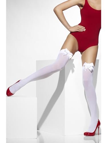 Fever - Damen Opake Hold-Ups mit Schleifen, One Size