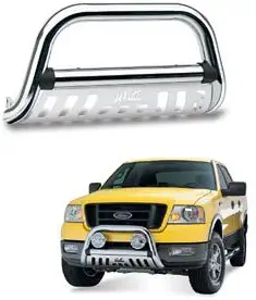 Westin 32-1365 Ultimate Bull Bar, 3 in. Diameter, Black with Stainless Steel Skid Plate