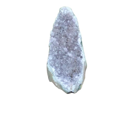 Authentic Certificate Light Amethyst Geode - 1 Piece Geode 100 to 1kg | Cluster Polished Edges | light Purple Crystals | Geode from India | Includes Bonus 1-Inch Quartz Wand-image-42