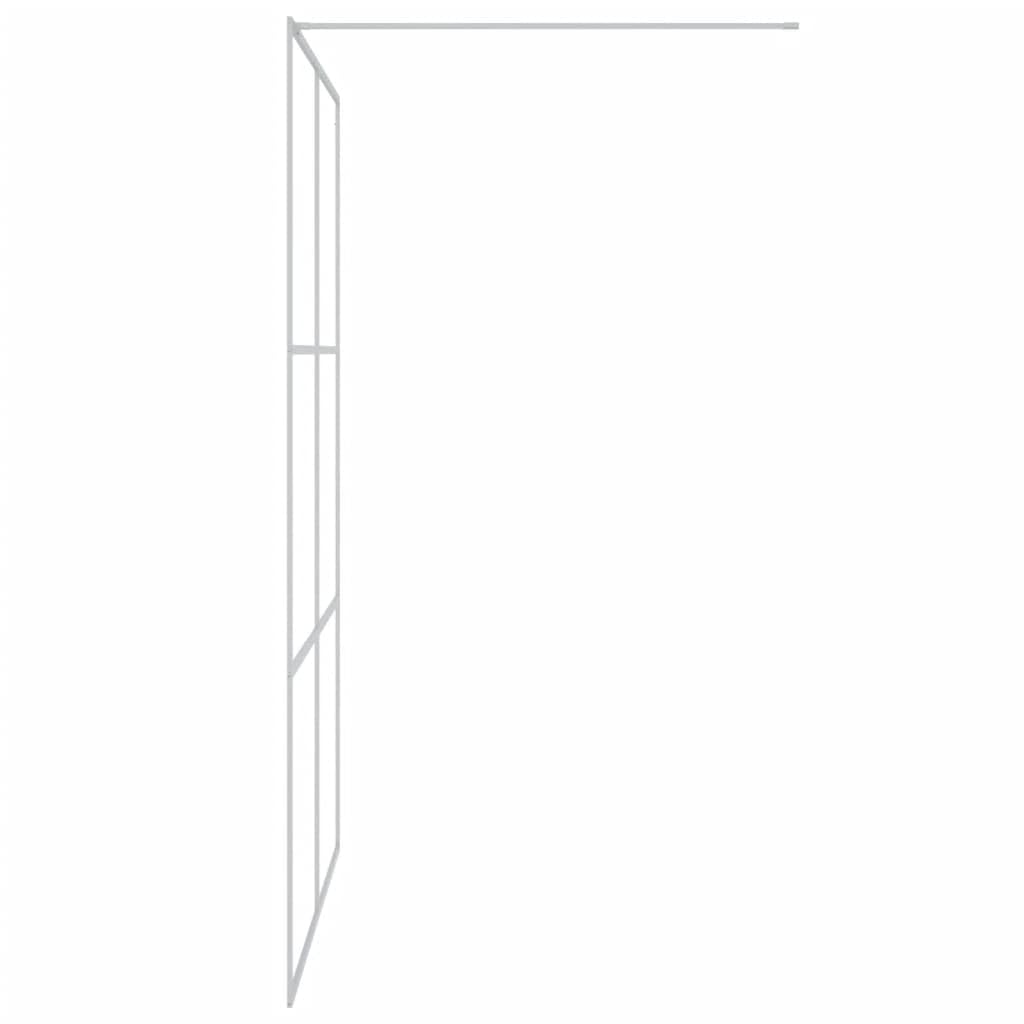 Regulowana ścianka prysznicowa z aluminiową ramą do kabiny prysznicowej z możliwością wchodzenia w stronę prysznica, kolor srebrny, 140 x 195 cm, z bezpiecznego szkła ESG, przegroda prysznicowa 5 mm z