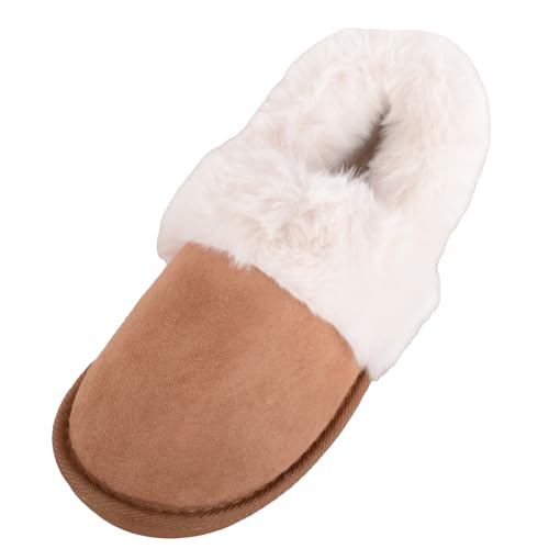 Pantoufles col épais en fausse fourrure femme Absolute Footwear élégantes et douillettes