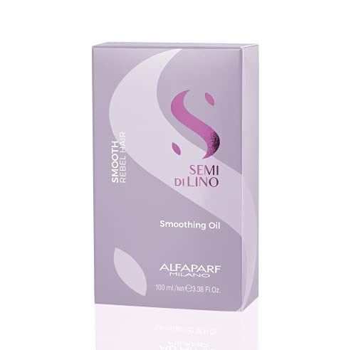 Alfaparf Milano Semi Di Lino Smooth Smoothing Oil For Frizzy And Rebel Hair - Brightens, Protects From Heat And Humidity - For Long-Lasting Frizz-Free Straight Hair, 3.38 Fl. Oz. #TOP1