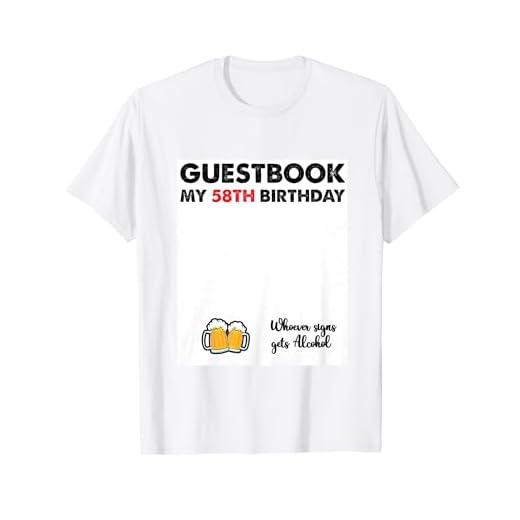 Letrero de libro de visitas de 58 años - Divertido cumpleaños número 58 Camiseta