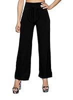 PATRORNA Womens Relaxed Fit Culottes Trousers (POL8A36_Black_5XL)