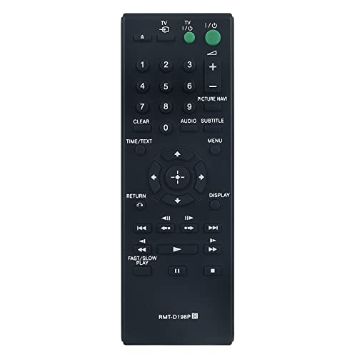 VINABTY RMT-D198P Télécommande remplacée Convient pour Sony DVD Player DVP-SR170 DVP-SR760 DVP-SR110 DVP- SR370 DVP-SR360 DVPSR170 DVP-SR150 DVP-SR750H DVPSR370 DVP-SR370 DVP-SR760HP DVP-SR760H