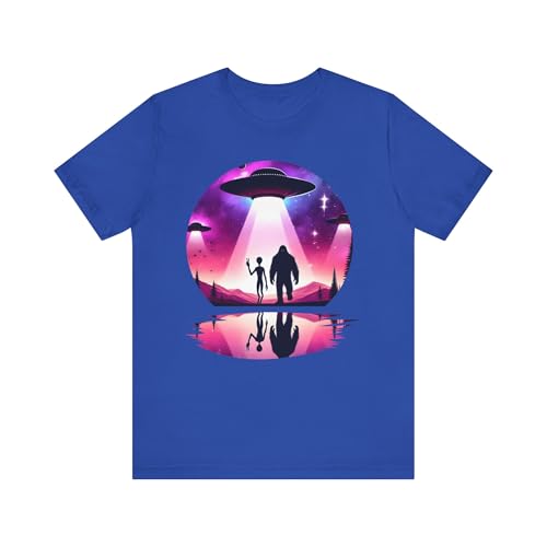 T-shirt OVNI et extraterrestre en coton doux pour style streetwear décontracté