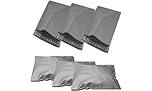 G4GADGET 50 Pack Grey Poly Mailing Bags 10x14 | Heavy Duty Postage Bags for Shipping, Packaging & Vinted Clothes | Self Seal Waterproof Parcel