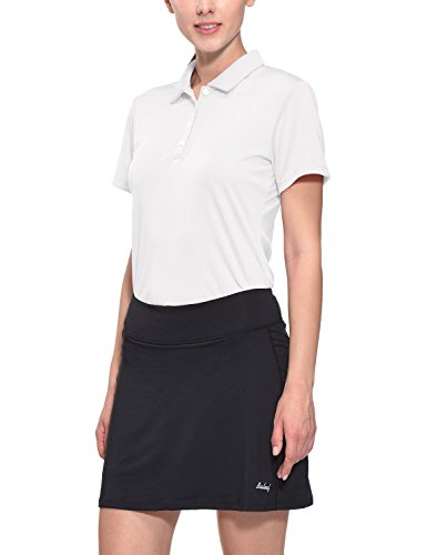BALEAF Women's Golf Tennis Polo Shirts Quick Dry UPF 50+ White Size XXL