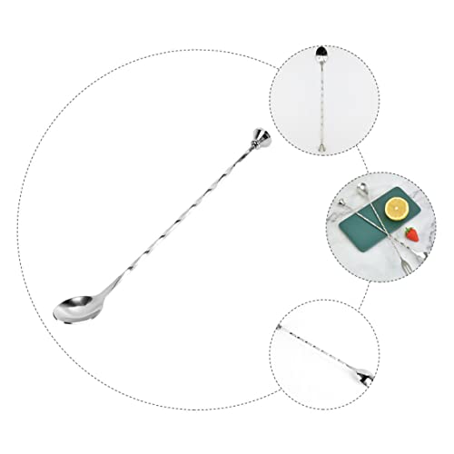 Cuchara mezcladora para bebidas y postres de acero inoxidable 7