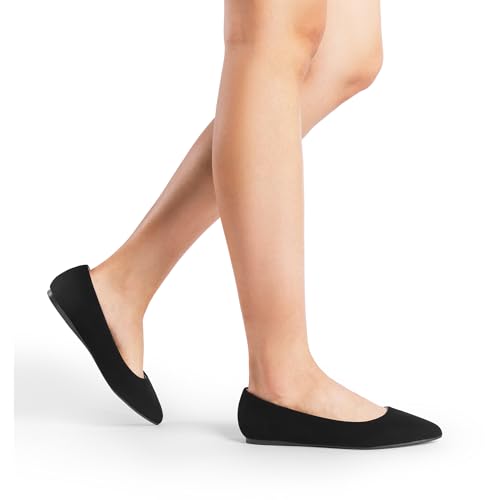 DREAM PAIRS Womens Ballet Flat Slip-on Rhinestone Ballerina Pumps Shoes Loafers,Size 5.5,Black,Sole-Shine - Image 5