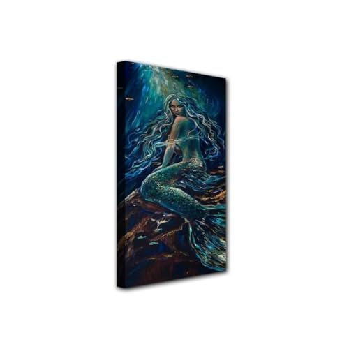 Peinture Diamant Océan Sirène XXL pour habiller facilement un grand mur nu