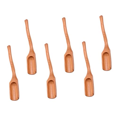 STOBAZA Premium Bamboo Tea Scoop Spoon Curved Design 6 Pack Ideal for Tea House Home Use