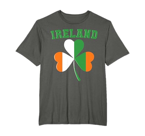 Bandera irlandesa de Irlanda, verde, naranja, blanco, trébol Lucky Blessed Camiseta