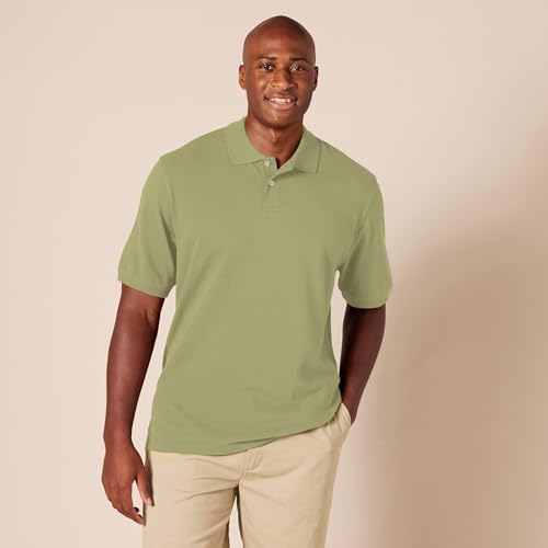 Image of Amazon Essentials Men's Regular-Fit Short Sleeve Cotton Pique Polo Shirt (Available in Big & Tall)