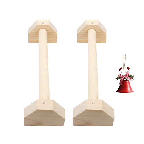 Soporte para flexiones Barras Paralelas de Madera Equipo Deportivo Asas de Empuje de Madera con Doble Varilla Para Entrenamiento de Ejercicio Marco de Soporte de Madera Maciza Push-up