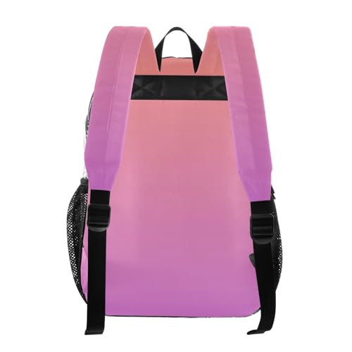 Clear Backpack for Women Coral Pink Orchid Gradient Girls Backpack for Kids See through Approved Bag3