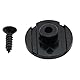 Musiclily Pro Stahl Vintage Rund Saitenniederhalter Bass String Guide für Jazz Bass/Precision Bass E-Bass, Schwarz