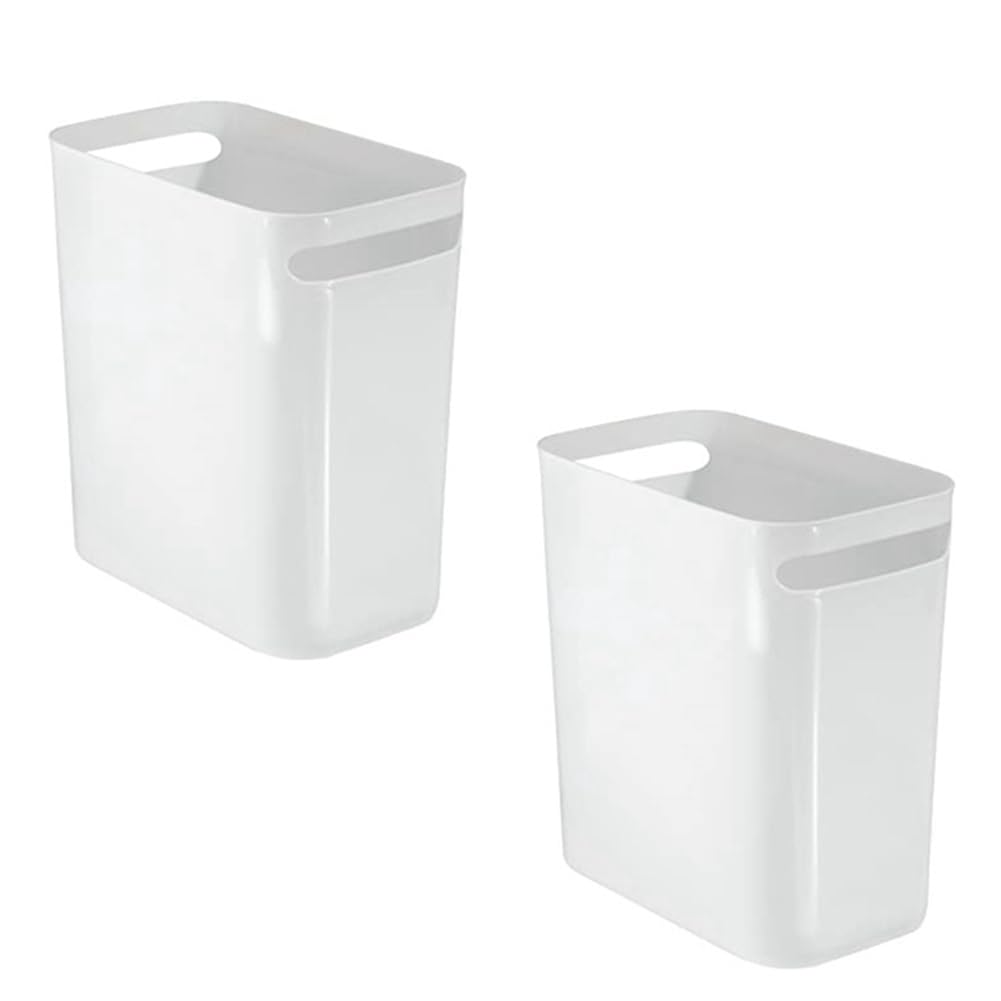 Aniyaa 2Pack Plastic Trash Can Wastebasket Classic Garbage Container Recycle Bin for Bathroom, Bedroom, Kitchen, Home