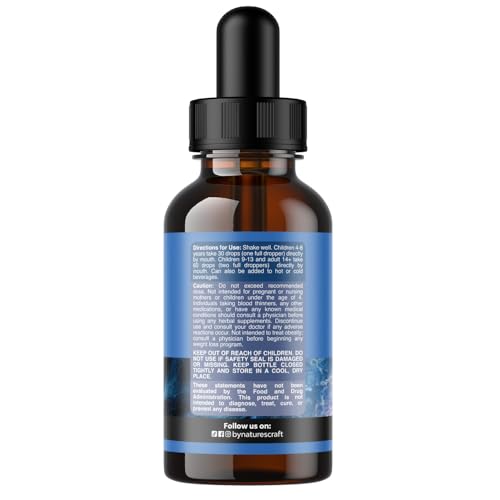 Image of Natures Craft High Absorption L-Theanine Liquid Drops - Nootropic Focus Supplement with L Theanine 200mg Per Serving and Chamomile Extract - Adults and Kids Relaxation and Focus - 2 Fl Oz (3 Pack)