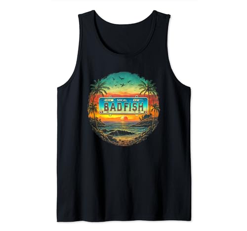 SoCal Badfish - Placa de matrícula Camiseta sin Mangas
