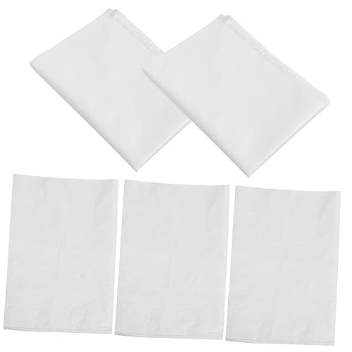 ULTECHNOVO 5pcs Roadblock Building Sandbag Sandbags for Flooding Polythene Packing Bags Sandbags for Hurricane Flooding Heavy Duty Sandbags Flooding Empty Sandbags Barrier White Large Pp