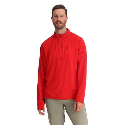Spyder Men's Gridweb Half Zip Fleece Ski Base Layer Jacket
