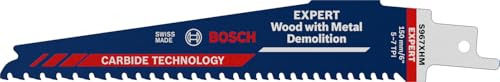 Bosch Professional 1x Expert ‘Wood with Metal Demolition’ S 967 XHM Säbelsägeblatt (für Holz mit zähem Metall, Länge 150 mm, Zubehör Säbelsäge)