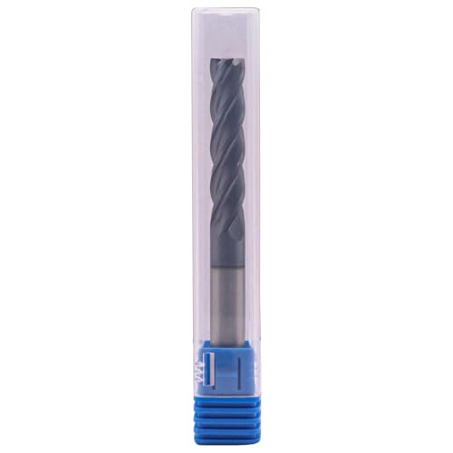 Image of 3 /8 inch 4 Flute Solid Carbide Long Square End Mill, 4 inch OAL, AlTiN Coated | 35 Helix, 3 /8 inch Cutting Dia, 3 /8 inch Shank Dia, 1-3 /4 inch LOC, for Milling Alloy Steel, Carbon Steel, Cast Iron, Copper