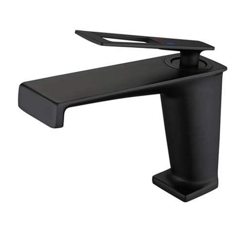 Robinet mitigeur de lavabo Cascade Or brossé au design luxueux et épuré pour salle de bains