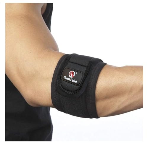 Thera Point Elbow Brace Support Strap, Tennis Elbow and Golfer’s Elbow Relief, Compression Band for Sports Injury Recovery (Large/X-Large 10