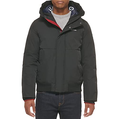 Image of Tommy Hilfiger Men's Arctic Cloth Hooded Bomber