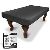 GoSports Funda para Mesa de Billar de Cuero sintético, Impermeable y Resistente al desgarro, Cubierta Resistente para Mesa de Billar para Interiores y Exteriores, Color Negro