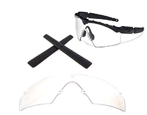 Galaxy Replacement Clear Lenses + Black Earsocks For Oakley Si Ballistic M Frame 2.0 Z87
