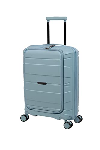 Image of it luggage-Momentous -20 inches PP Hardsided Fashion Luggage Cabin Trolley with Padded Laptop Section 8 Wheel with TSA Lock & Wet Pouch Inside (Crystal Sky Blue)