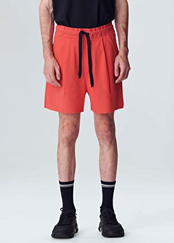 Bermuda Over Color Pleat-Vermelho/Fiery