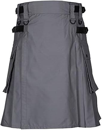Mens Modern Leather Straps Utility Kilts