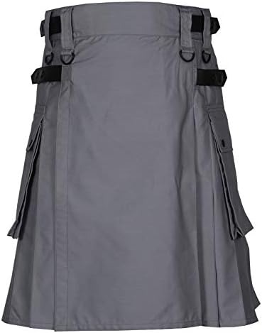 Mens Modern Leather Straps Utility Kilts