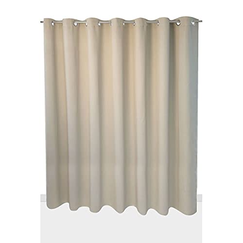 Rideau Occultant Grande Largeur 275 x 240 cm à Oeillets Uni Taupe